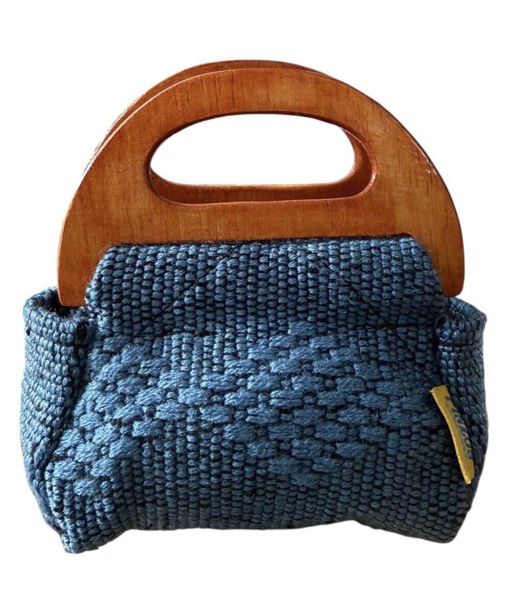 Pinzon Purse Mini Bermuda Like Bag Made in Mexico Blue Crochet 5”
